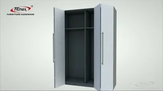 Folding door system for wardrobe load capacity 20KGS