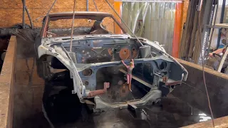 1977 Datsun 280z chemical paint and rust removal
