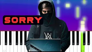 Alan Walker ft ISÁK - Sorry  (Piano tutorial)