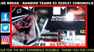 2020/21 CHRONICLES BASKETBALL 6 BOX HALF CASE BREAK - RANDOM TEAMS #3