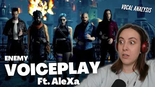 VOICEPLAY Enemy-Imagine Dragons (Arcane League of Legends) Ft. AleXa | Vocal Coach Reacts(&Analysis)