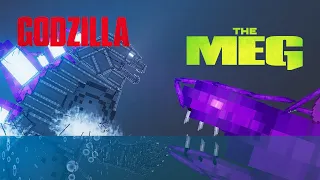 Godzilla vs The Meg from Deep Sea [Zebra Gaming TV] People Playground