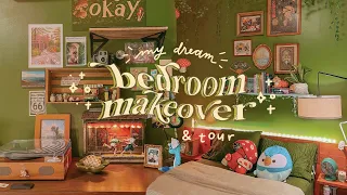 EXTREME BEDROOM MAKEOVER & TOUR 🌿🧚✨ decorating my dream space