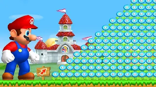 Can Mega Mario collect 999 Ice Flowers in New Super Mario Bros. Wii?