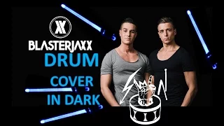 Drum cover in dark by BLASTERJAXX - LED drum sticks