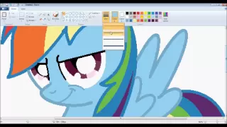 [MLP] "Rainbow Dash" Speedpaint- MS Paint (HD)