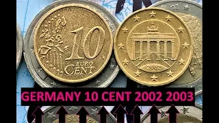 Germany 10 Cent 2002 2003 A $Defect coins RARE$/2 Euro 510.000.000