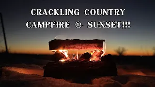 RELAXING CRACKLING CAMPFIRE @ SUNSET!  #chisholmtrail #nature