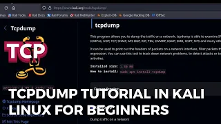 Tcpdump Tutorial for Beginners | Kali Linux Tools