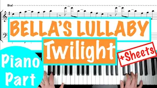 How to play BELLA'S LULLABY - Twilight Piano Tutorial with Sheet Music