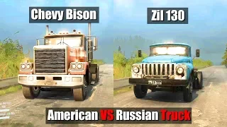 Spintires Mudrunner Chevy Bison vs B-130/Zil-130 | Unexpected Results