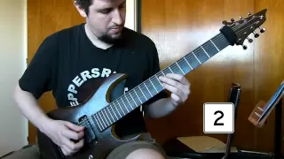 Meshuggah Bleed Guitar Cover - with metronome