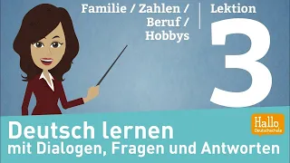 Deutsch lernen A1.1 / Lektion 3 / sich und andere vorstellen / Zahlen