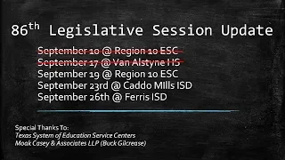 Region 10 ESC | 86th Legislative Session Update