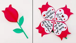 Easy and Beautiful Handmade Valentine's Day Card Idea / DIY Greeting Cards for Valentine's Day Card.