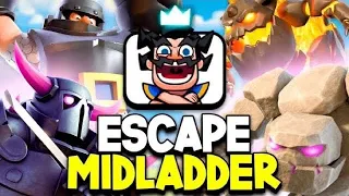 How to Escape Mid-Ladder🏃‍♂️😈(8000+) -Clash Royale