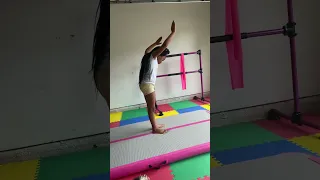 Lani Love trying to learn back handspring #shorts #backhandsprings #gymnastics