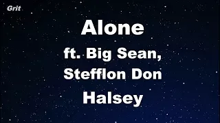 Alone ft. Big Sean, Stefflon Don - Halsey Karaoke 【With Guide Melody】 Instrumental