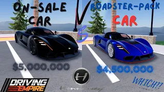 2021 Hennessey Venom F5 VS 2023 Hennessey Venom F5 Roadster in DRIVING EMPIRE!! | Roblox Driving Emp