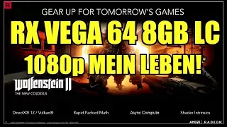 Wolfenstein II: The New Colossus | Rx Vega 64 LC | 1080p Ultra Uber MAX Gameplay Benchmark | 7700k