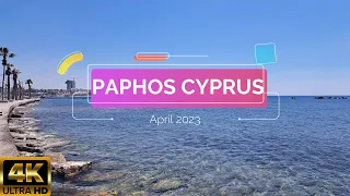 Paphos Cyprus Walk | 4k