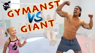 Gymnast vs Giant 3! Who is stronger, Payton or the Bodybuilder?