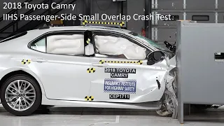 2018-2023 Toyota Camry IIHS Passenger-Side Small Overlap Crash Test (Extra Angles)