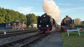 Wolsztyn, wyjazd Pt47-65 z planowym pociągiem do Leszna, 24.07.2020.