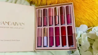 HANDAIYAN  12PCS matte lipstick set review