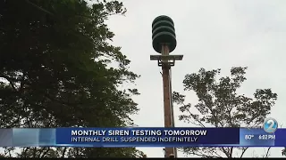 Monthly warning siren test scheduled for Thursday