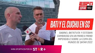 ¡UN MOMENTO IMPERDIBLE! Gabriel #Batistuta y el Cuchu #Cambiasso, MANO A MANO con #SportsCenter