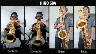 HINO 394 Nas moradas do Senhor CCB - quarteto de sax - sax reto e sax barítono - Samuel e Anderson