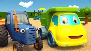 Синий Трактор -  Грузовик и Трактор играют в прятки и собирают пирамидку - Мультики про машинки