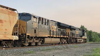 Tanker Train Slams The Railroad Diamonds In Greenwich, Ohio On CSX Main Line, Fast Trains Part 1