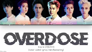 EXO-K "Overdose" (Color coded lyrics Han/roma/eng)