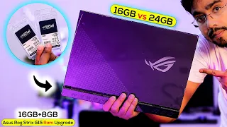 Boosting Performance! ASUS ROG Strix G15 RAM Upgrade Comparison - 16GB vs 24GB