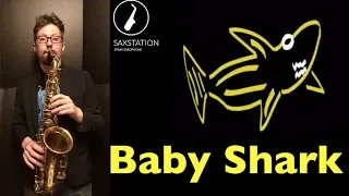 How to play Baby Shark on alto & tenor sax -  Notes & Tutorial