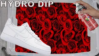 HYDRO Dipping AIR Force 1's In RED ROSES !!🌹🎨