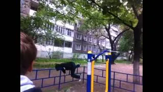 ХобостиПаркур:)#1 прыжок через забор