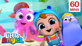 Fun Day At The Aquarium | Little Angel | Kids Learn! | Nursery Rhymes | Sing Along