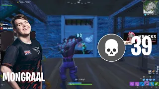 mongraal with an legendary 39 kill game solo vs squad (kill montage)