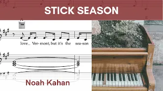 Stick Season, Noah Kahan -  Piano/Vocal Sheet Music