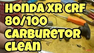 XR CRF 80 100 carb clean