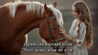 Українська народна пісня: "Чого, коню, води не п'єш?". Аутентичне виконання.  гурт "Калина".