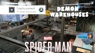 Inner Sanctuary Trophy Guide - Take Down Each Demon Warehouse - Spider Man PS4