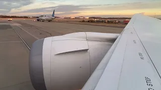 United Airlines Boeing 787-8 Pushback and Takeoff from Washington DC (IAD)
