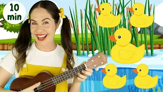 5 Little Ducks | Fingerplay songs for toddlers | Farm songs with Ms Catherine