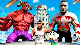 Giant RED HULK Fight With Giant Zombie FRANKLIN in GTA5 | GTA5 Avengers