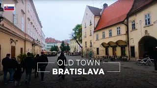 Bratislava Old Town Walking Tour [Fall 2022][4K]