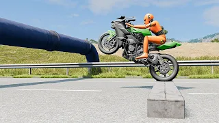 Cars vs Ledge vs Low Pipes #1 - BeamNG DRIVE | SmashChan